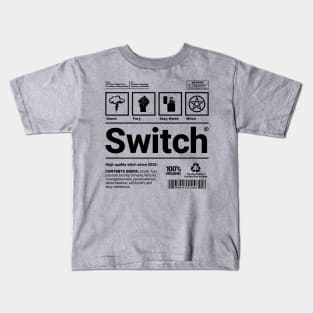 Switch Shipping Label - Motherland: Fort Salem (Black Font) Kids T-Shirt